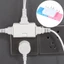 180° Bộ chuyển đổi ổ cắm xoay Tiêu chuẩn Mỹ, Bộ mở rộng dải nguồn 2500W / 10A cho khe hẹp - ABS Trắng / Hồng / Xanh (1PC)
