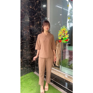 set đồ bộ đi chùa nữ đơn giản bigsize