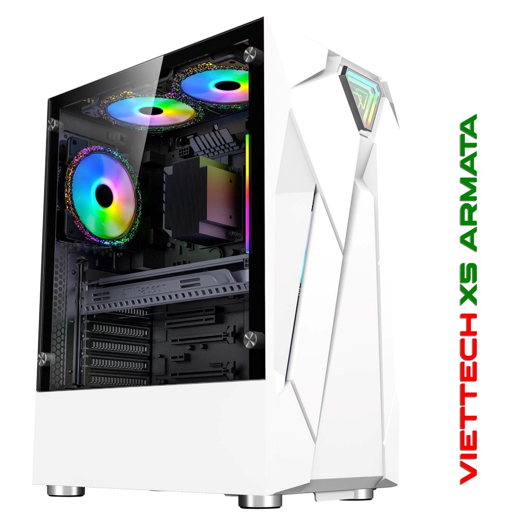 Vỏ Case máy tính gaming Viettech X5 Armata, thấu kính Tube mặt trước ...