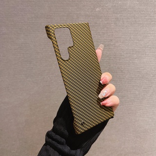 Ốp Điện Thoại Kết Cấu Sợi Carbon Mỏng Không Khung Cho Samsung Galaxy S24 Ultrae S23 S22 Ultra S24 S23 Plus Ốp Lưng Nhựa Cứng K01