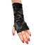 VVDZA Găng Tay Halloween Cosplay Đảng Nữ Dài Đen Gothic Cánh Tay Giữ Ấm Lỗ