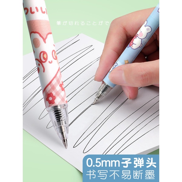 🎁 Combo 3-10 Bút Bi Bấm Cute hoạt hình 🖊️ Ngòi Xanh, Đen, Đỏ – Học Sinh Văn Phòng