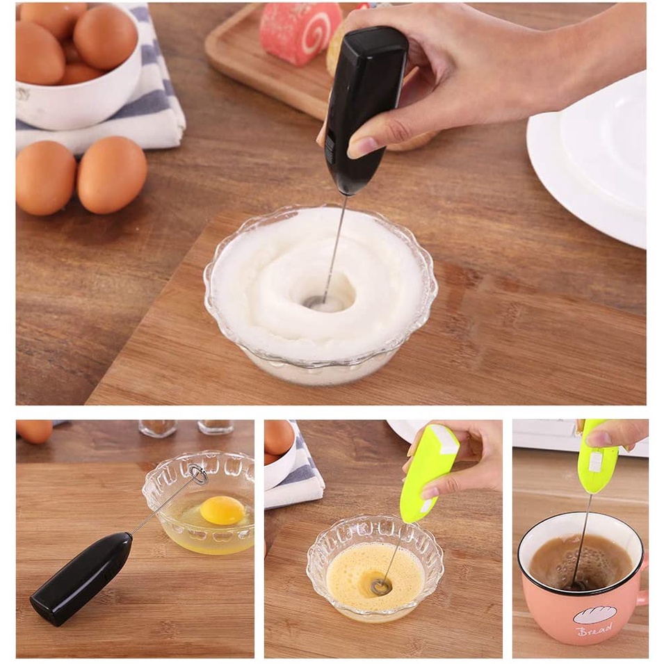 Máy đánh trứng cầm tay mới nhất, máy khuấy cà phê, máy tạo bọt, chạy bằng pin, tiện lợi cho chuyến dã ngoại