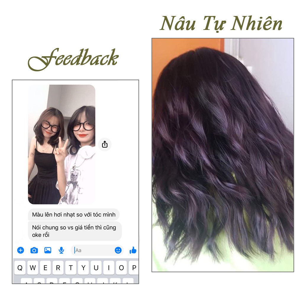Thuốc nhuộm tóc màu NÂU TỰ NHIÊN 100ml lên màu chuẩn tone