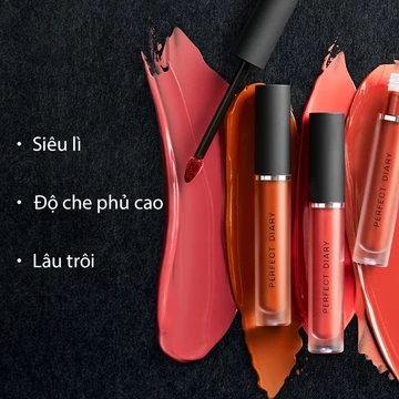 Son Kem Lì Perfect Diary Tông Màu Hot Lâu Trôi( chính hãng)