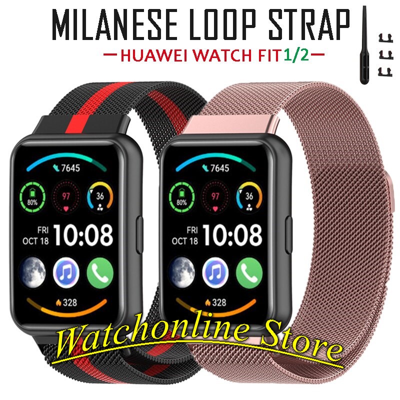 Dây đeo Milanese Loop kim loại thép không gỉ cho Huawei Watch Fit ...