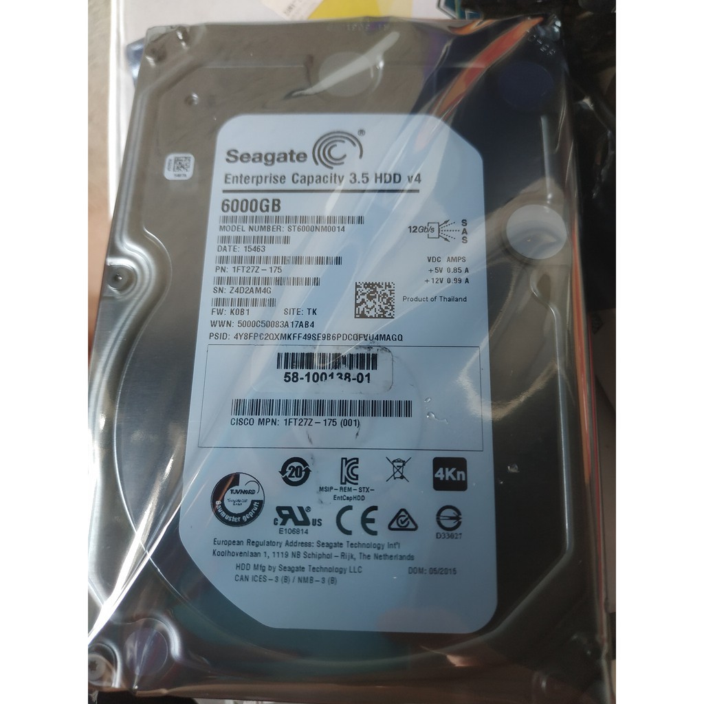 NEW Lenovo / IBM 4XB0F28683 03T7967 6TB SAS 12Gb/s 7.2K 3.5'' Hard Drive HDD