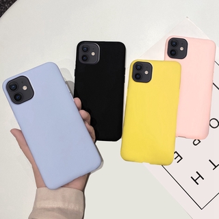Ốp Điện Thoại Silicon Mềm Màu Trơn Cho iPhone 12Promax XSMax XS XR 5 5s 6 6s 7 8 Plus 11 Promax 11 Pro 12Mini SE 2020
