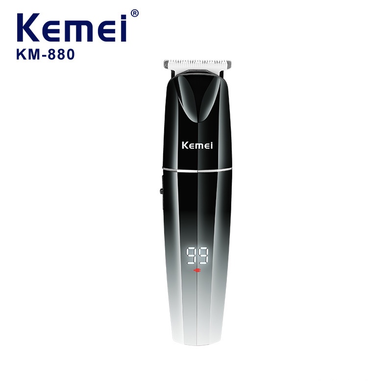 Tông đơ bấm viền Kemei KM-880 chuyên nghiệp salon tóc gia đình cắt tóc LCD tinh thể lỏng màn hình
