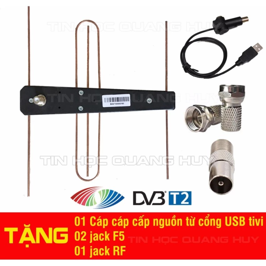 Anten Bas T2 có mạch khuếch đại dùng cho tivi tích hợp DVB T2 ...