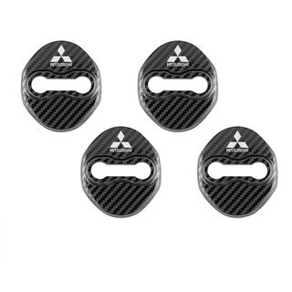 Bộ 4 Miếng Dán Trang Trí Khóa Cửa Xe Hơi Mitsubishi Ralliart Pajero Sport Outlander ASX Lancer EX Eclipse Cross