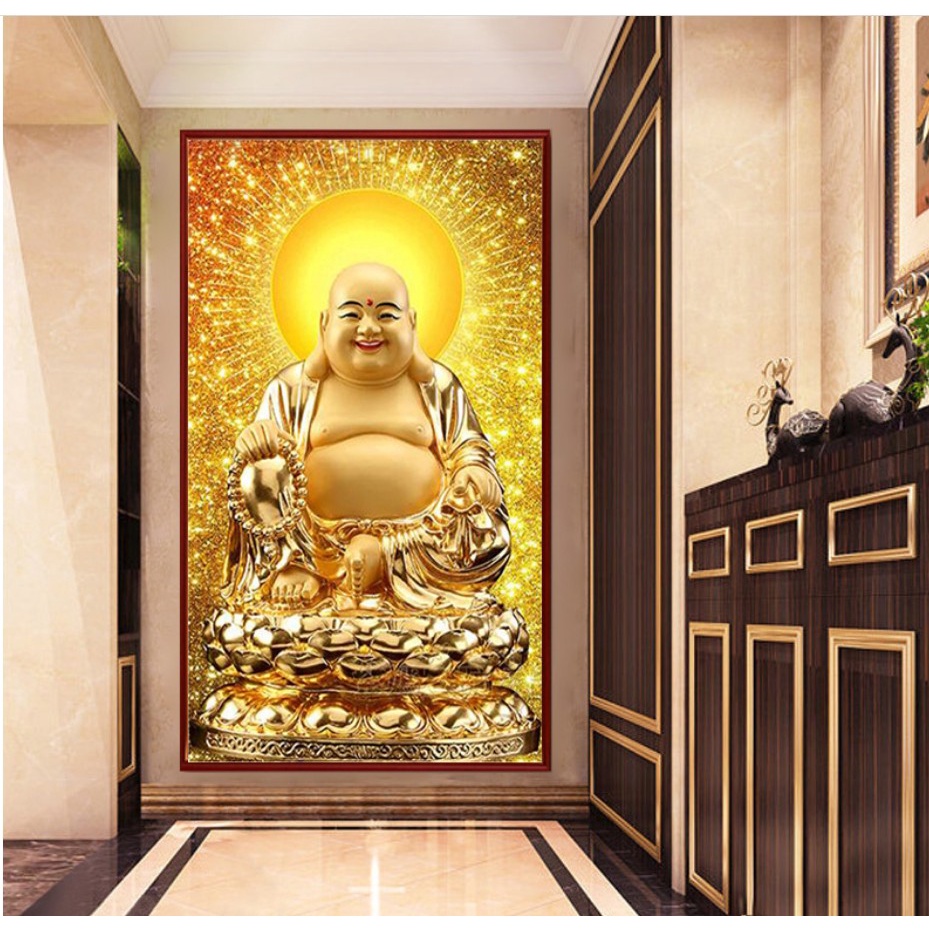 Cười Phật Treo Tường Tranh Trang Trí Phật Giáo Poster In Canvas Trang Trí Tường Nhà Tranh Tường Nghệ Thuật Maitreya Tượng Phật