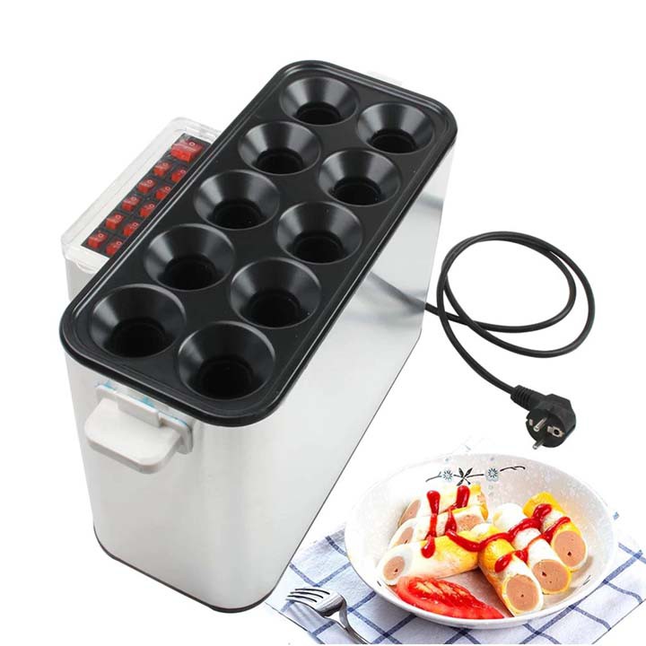 Máy làm trứng cuộn 1400W tốc độ gia nhiệt nhanh, 10 ống đẩy tự động