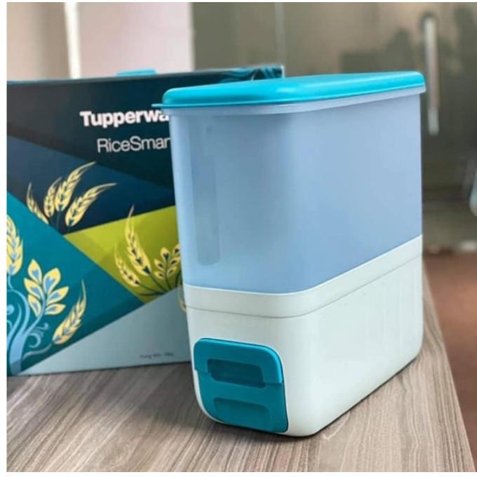 Thùng gạo Rice Smart Aqua 10kg Tupperware chính hãng | Shopee Việt Nam