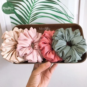 Dây buộc tóc Scrunchies handmade size M, bản rộng 4,5CM phong cách Hàn Quốc