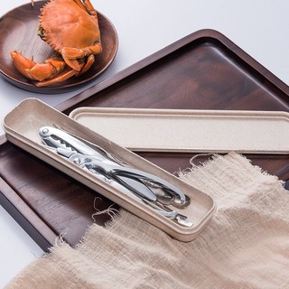 Bộ Dụng Cụ Hải Sản 6 Món Bằng Thép Không Gỉ Que Cua Bộ Thìa Dụng Cụ Bóc Vỏ Tôm Cua Kẹp Tôm Hùm