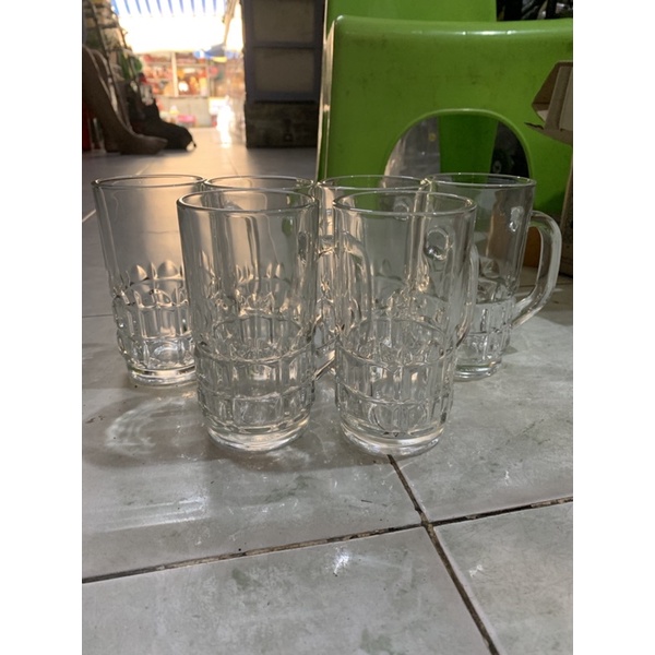 Hộp 6 Ly Quai CàFê Thủy Tinh Cao Cấp UG-131 Hàng Nhập Khẩu Made in ThaiLan