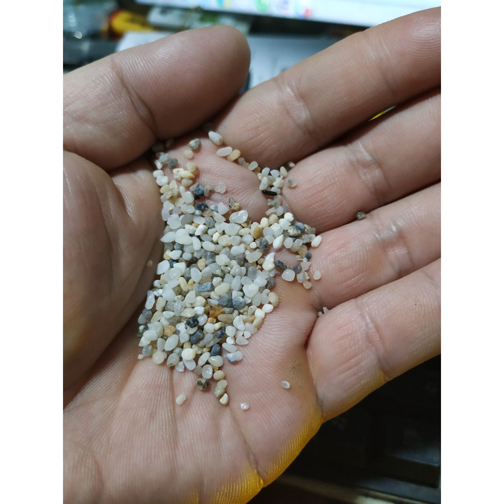 sỏi suối muối tiêu trang trí bể cá 1kg-134