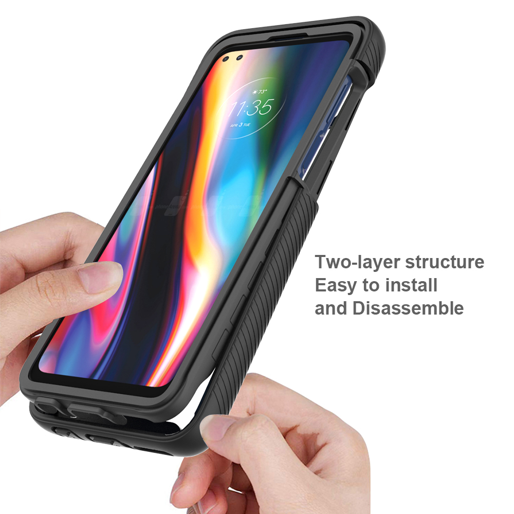 Dành Cho Motorola Moto G 5G Plus Toàn Thân Trong Suốt Ốp Lưng Chống Sốc Lai Giáp Vỏ Điện Thoại