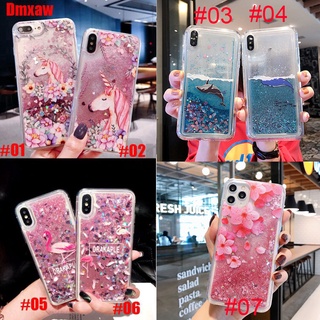 Vỏ Kỳ Lân Cho OPPO A57 A77 2022 A96 4G A76 4G A54 A94 4G A53 A33 A32 2020 A15 A15S Ốp Lưng Quicksand Liquid Unicorn Flamingo Lấp Lánh Bling Phim Hoạt Hình