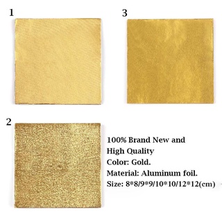 METALWRK 100 Chiếc Giấy Nhôm Kẹo DIY Nướng Tín Thực Phẩm Tiệc Cưới Tiếp Liệu Giấy Gói Mạ Vàng