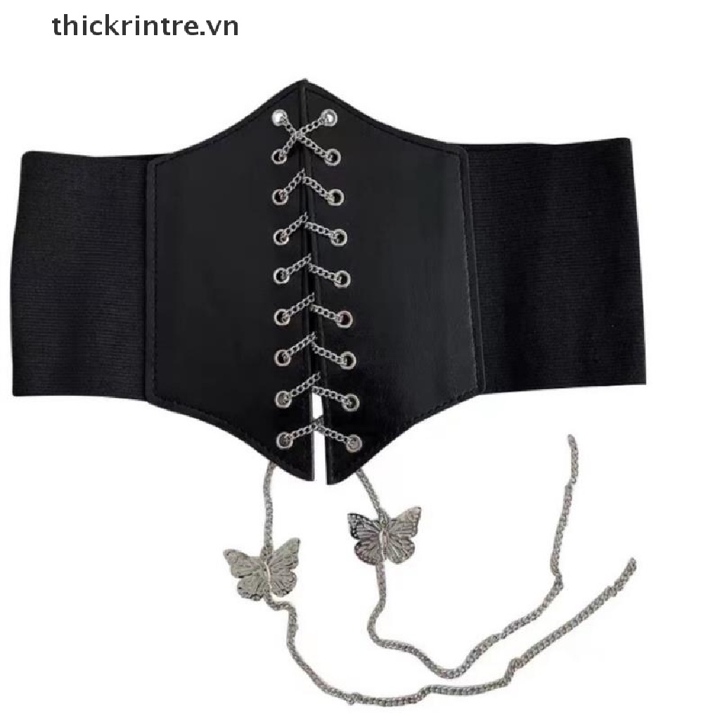 THI Nữ Gợi Cảm Corset Underbust Gothic Dây Xích Curve Shaper Dây Đeo Giảm Béo