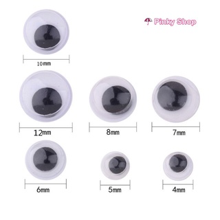 Mắt thú dán, măt liếc, mắt nhựa tròn hộp 700 mắt size 4-5-6-7-8-10-12mm giá rẻ làm đồ chơi handmade, sách vải Pinky Shop