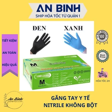 (Q1-HCM) | SET 5 Đôi| Bao Tay Y Tế Không Bột Vietglove - Găng Tay Y Tế Không Bột Nitrile Vietglove