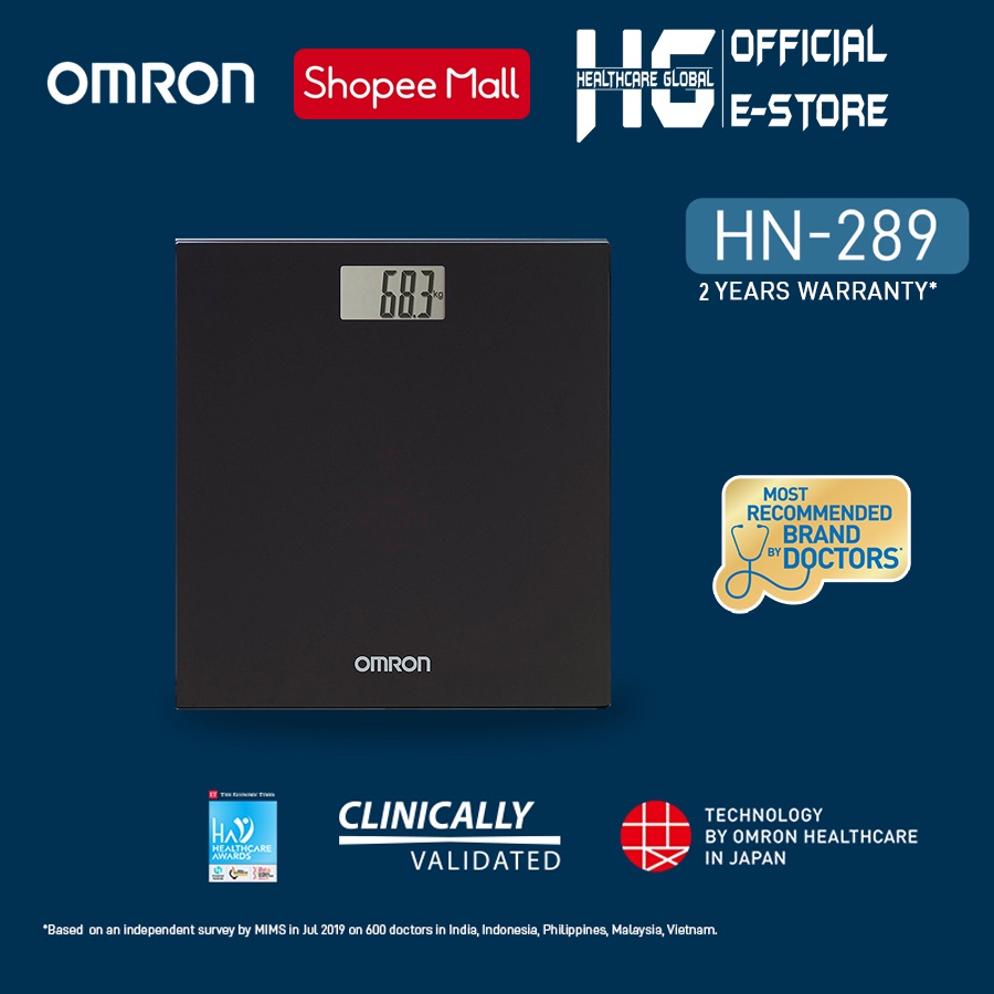 Ảnh Cân Điện Tử Sức Khỏe Omron HN-289 | Mặt Kính Chịu Lực 150Kg - Bảo Hành Chính Hãng 24 Tháng 3