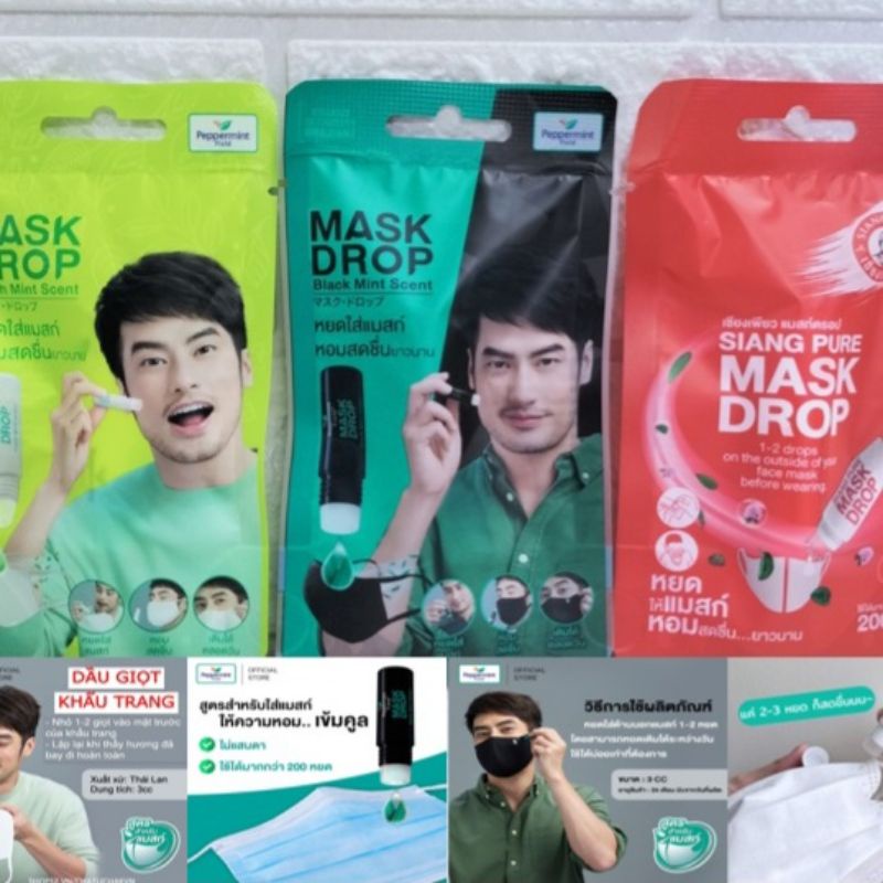 Tinh Dầu Nhỏ Khẩu Trang Mask Drop Thái Lan 3ml | Shopee Việt Nam