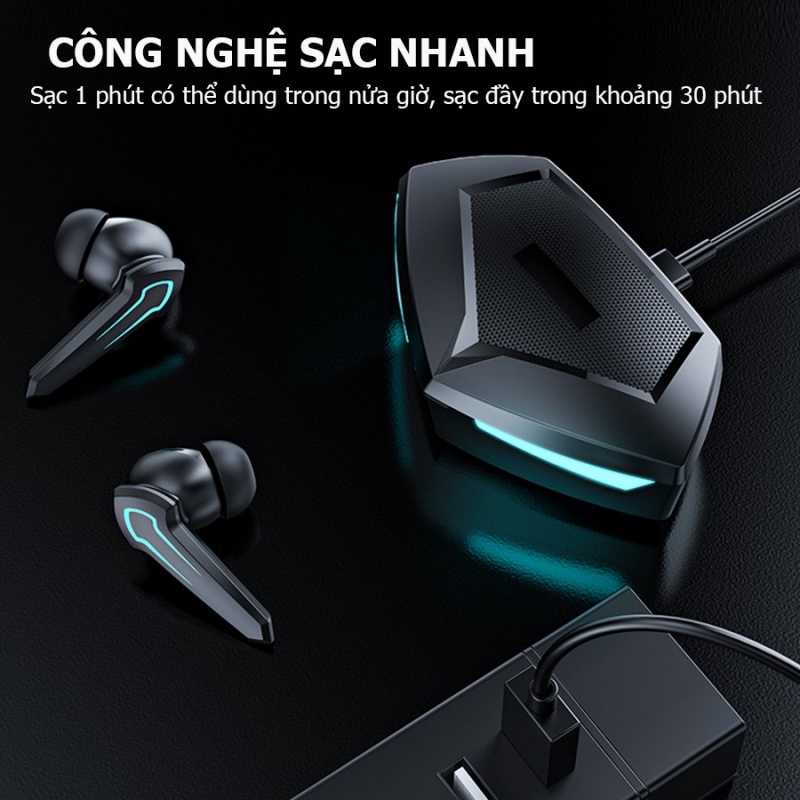 Ảnh Tai nghe chơi game Vitog P30 TWS 5.1 bluetooth không dây giảm tiếng ồn âm thanh stere 4
