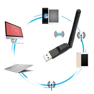 150M Ralink MT-7601 USB 2.0 WiFi Card mạng không dây Ăng-ten 802.11 b / g / n LAN Adapter