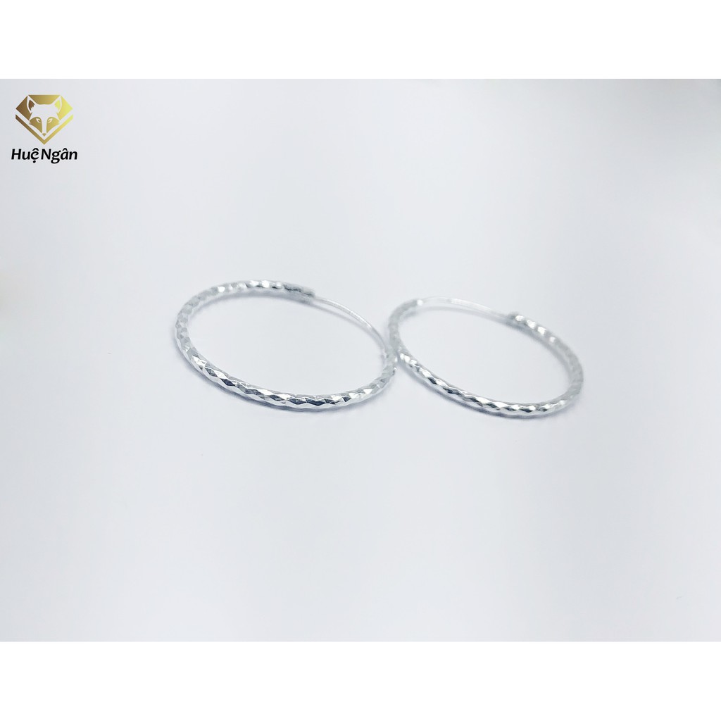 Ảnh Bông tai bạc Ý 925 Huệ Ngân - Vòng to xinh RYE30C14101 4
