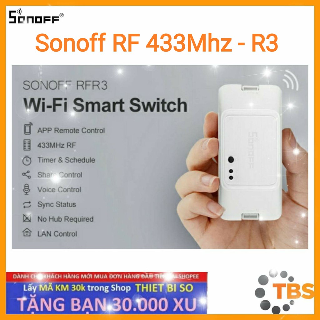 SONOFF BASIC RF R3 (QUỐC TẾ), công tắc WIFI, công tắc điều khiển từ xa ...