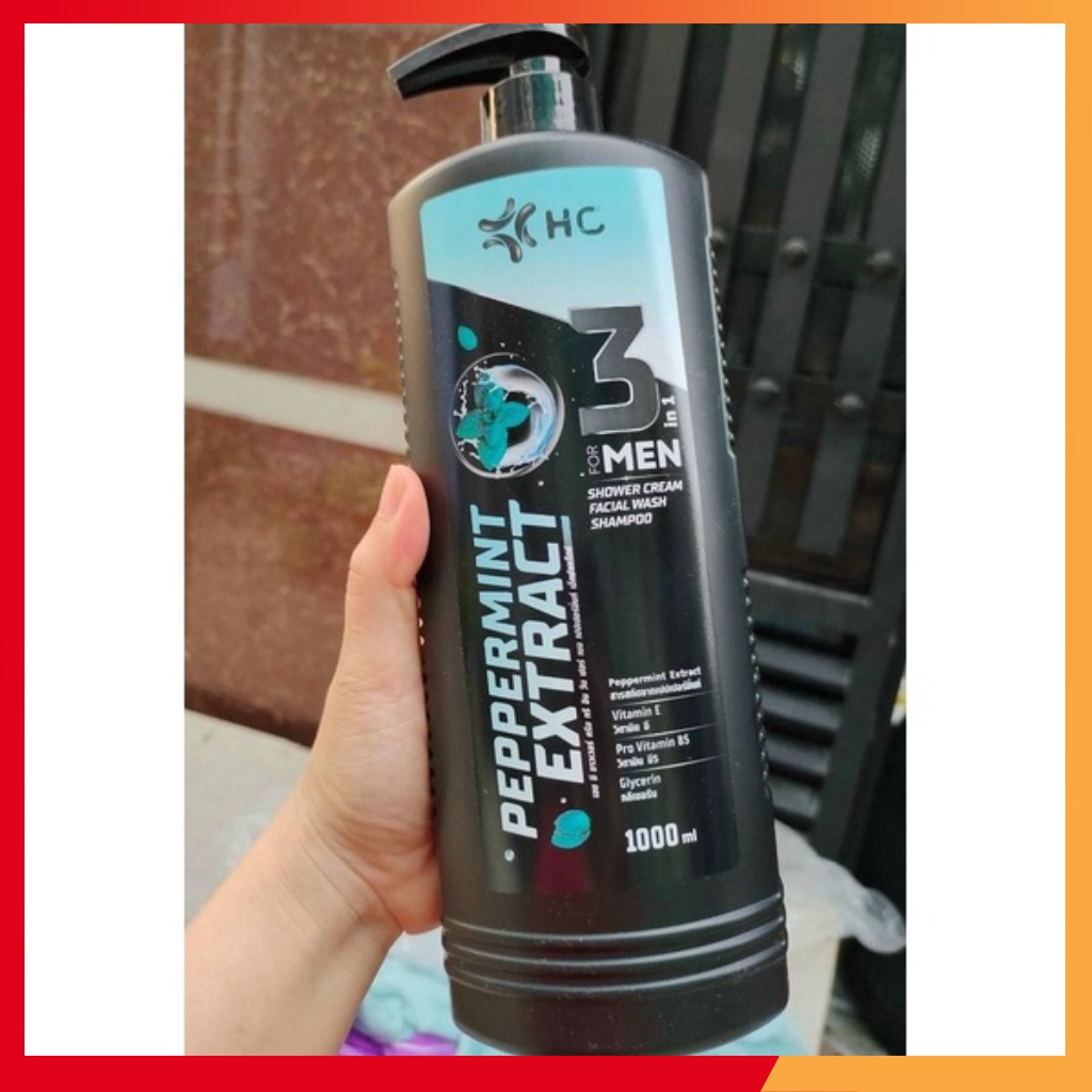 (Chính Hãng) Sữa Tắm Gội Rửa Mặt 3in1 For Men HC 1.000ml Thái Lan - 1 Chai