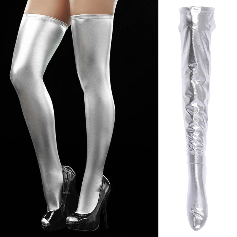 Vic Nữ Trên Đầu Gối Quần Giả Da Thường Ngày Dài Overknee Quần
