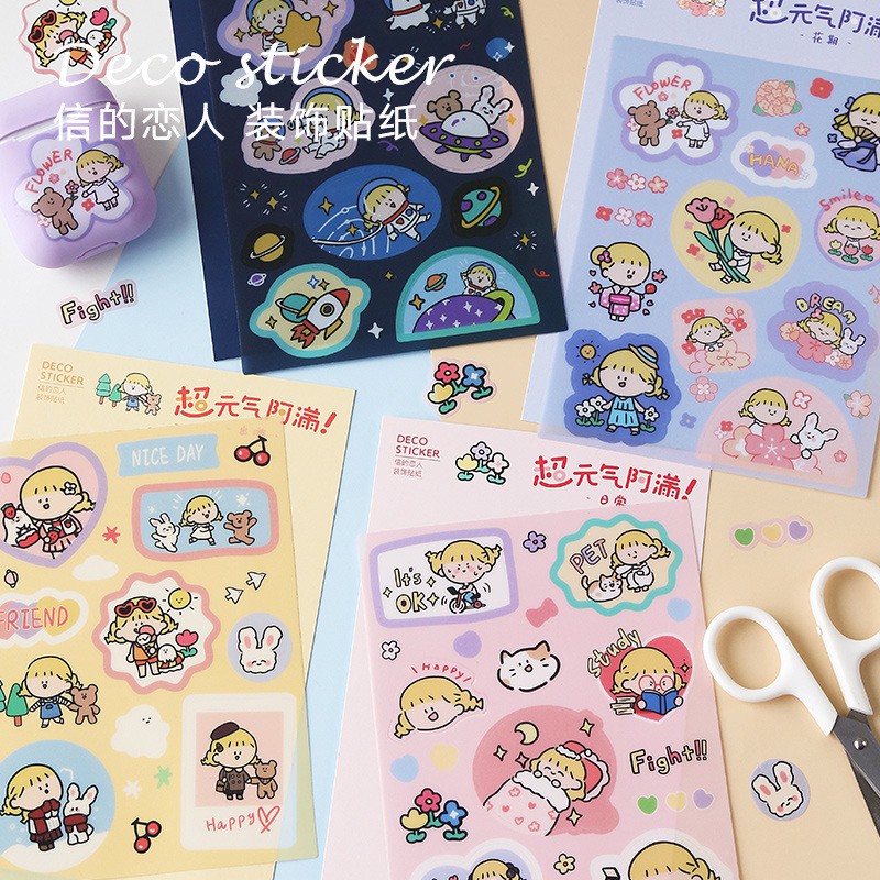 Sticker Dán Trang Trí Cute Cardlover - Super Aman Series 4 Chủ Đề Phong ...