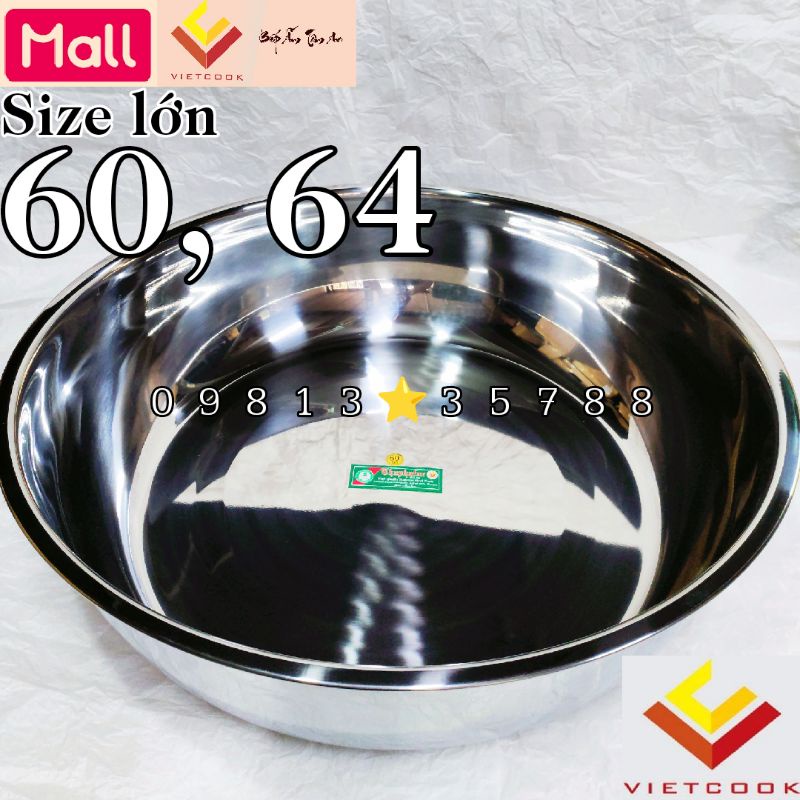 Thau chậu inox SUS 304 THAPHAFAC ft VIETCOOK loại dày size 60, 64 cm ...