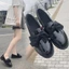 Giày hài đế đốc 3p nơ vải kèm clip thật(FORM TO)