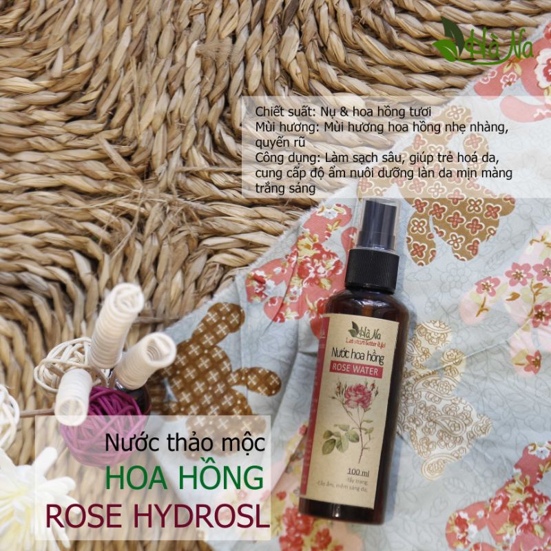 Nước Hoa Hồng - - Tonner hoa hồng - Tinh Dầu Hà Na- làm sạch, cấp ẩm cho da