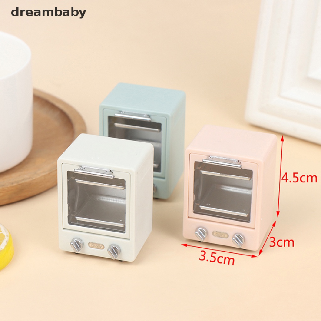 [dreambaby] 1: 12 Nhà Búp Bê Lò Nướng Dọc Lò Vi Sóng Nhà Bếp Nướng Món Ăn Mô Hình Trang Trí Búp Bê