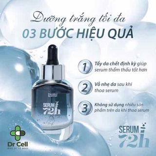 Serum Truyền Trắng 72h Dr Cell, Dưỡng Trắng Da Nhanh Chóng, Cấp Ẩm, Ngăn Ngừa Lão Hóa 30ML