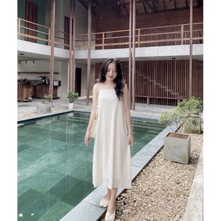Đầm hai dây hoạ tiết gợn sóng Mia Dress thiết kế Ma Vie