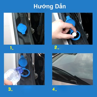 Combo 50 Viên Sủi Rửa Kính CARZONE Cao Cấp Không Chứa Cồn Gây Hại Cho Kính