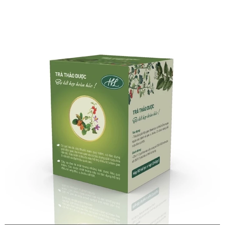 Trà giải độc gan (Trà cà gai leo kết hợp cây xạ đen) 1 hộp 50gói ×4g