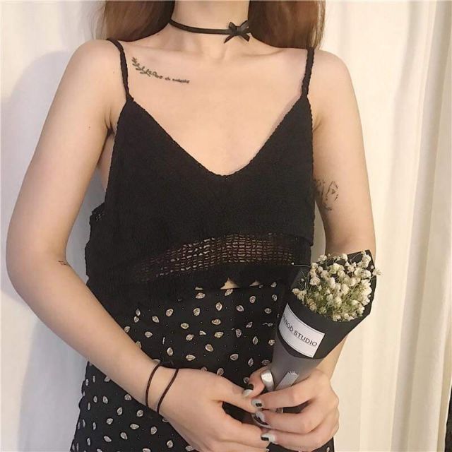 [ HÀNG QC KÈM ẢNH THẬT ÁO CROPTOP HAI DÂY LÊN PHÙ HỢP CHO DU LỊCH NGÀY HÈ