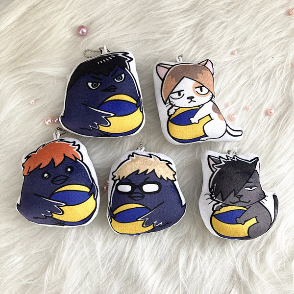 ST2 Haikyuu!! Gối Mèo Sang Trọng Đệm Shoyo Hinata Kenma Kageyama Tsukishima Búp Bê Nhồi Bông Hai Mặt Trang Trí Hoặc