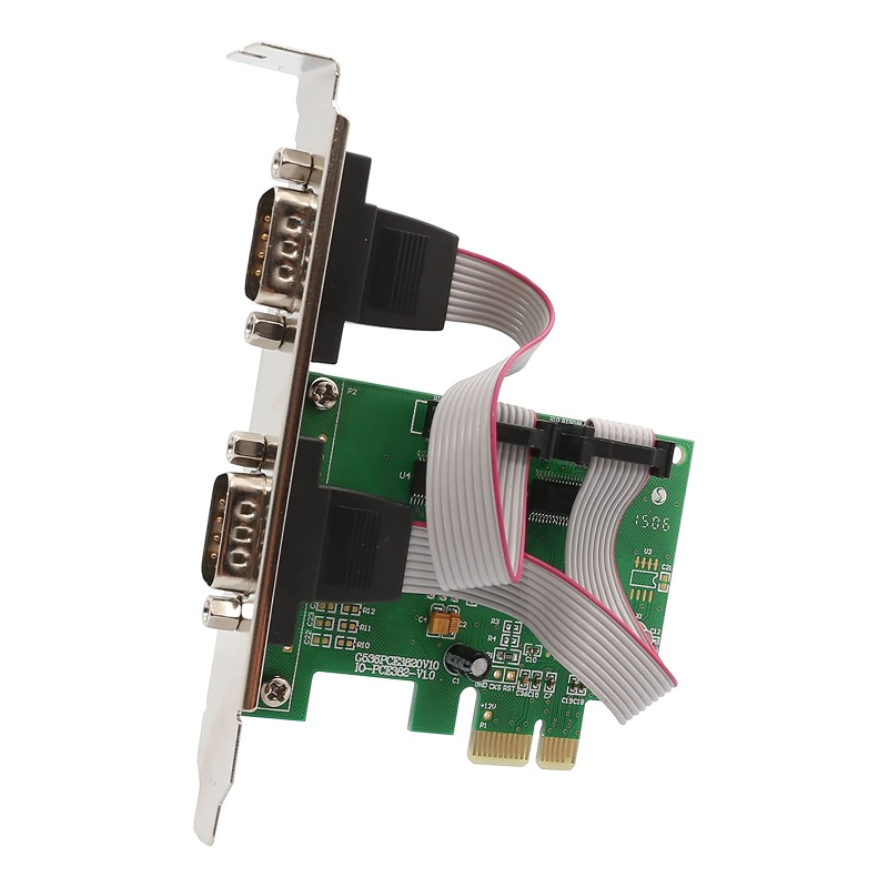 PCIE 2 Port Serial Expansion Card PCI for Express PCI-E to DB9 x2 RS232 COM Adap