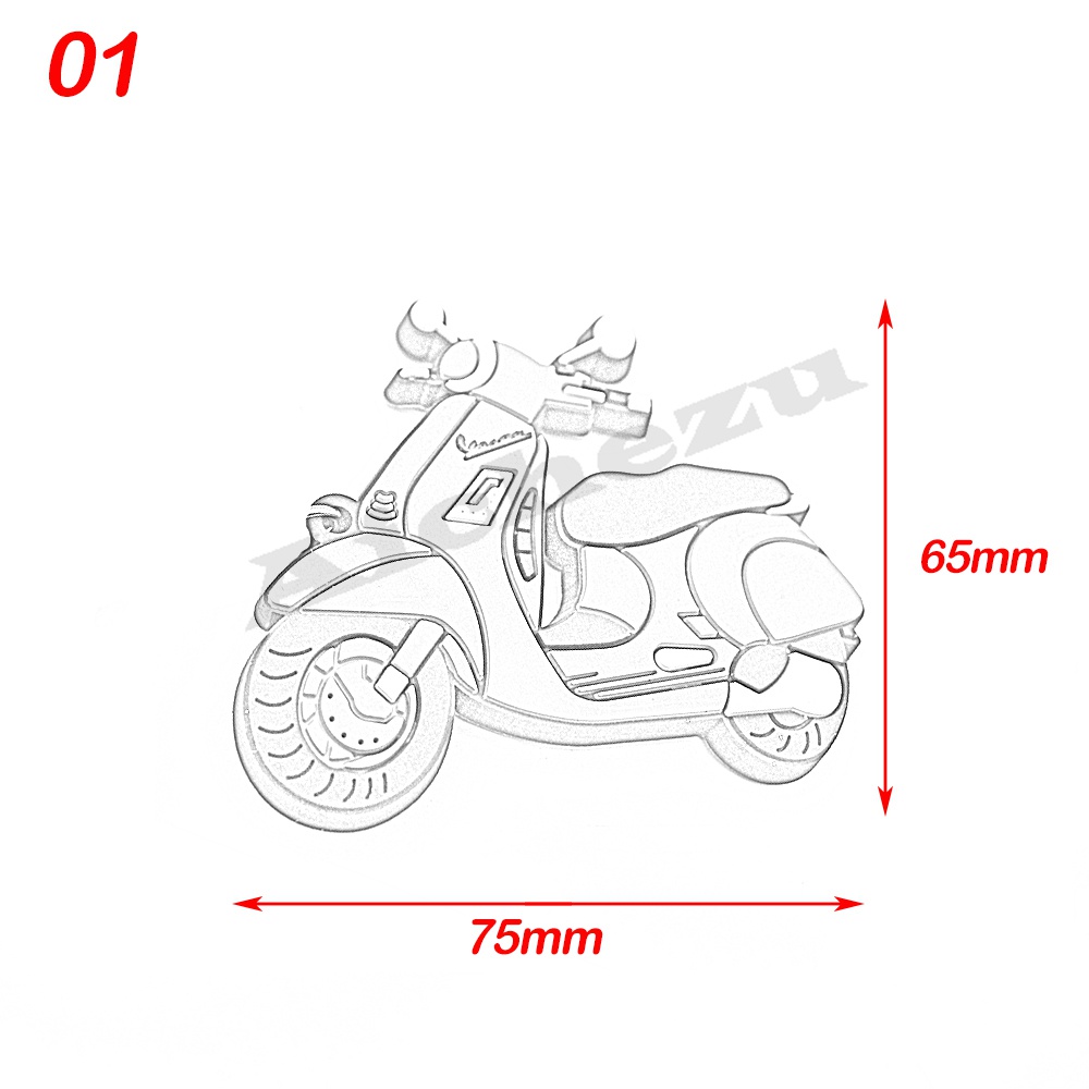 Móc chìa khóa cao su mềm 3D trang trí xe máy, móc khóa điểm bắt đầu