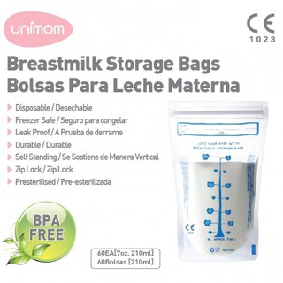 Hộp 30 Túi trữ sữa Unimom 210ml cho trẻ sơ sinh